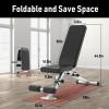 leikefitness Adjustable Weight Bench Foldable Workout Exercise Bench with Automatic Lock for Upright Incline Decline and Flat Full Body Exercise (GM5810(BLACK)) view 3