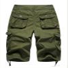FOURSTEEDS Women's Casual Fitted Multi-Pockets Camouflage Twill Bermuda Cargo Shorts Army Green US 10 view 2