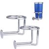 2 Pack Boat Cup Holders,Stainless Steel Ring Drink Holder,Ringlike Wall Mounted Cup Holder for Marine Boat Yacht view 1