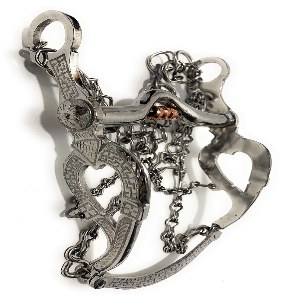 5 1/4" Mexican Charro Saddle Horse Bit, Freno Charro