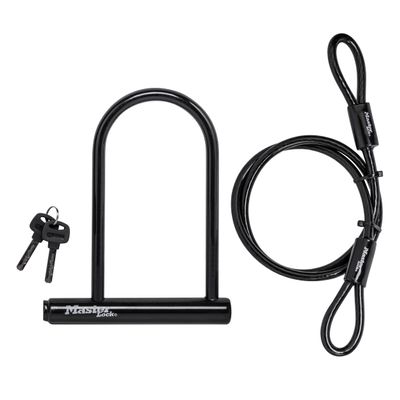 Master Lock 7.25" U Lock with Looped End Cable