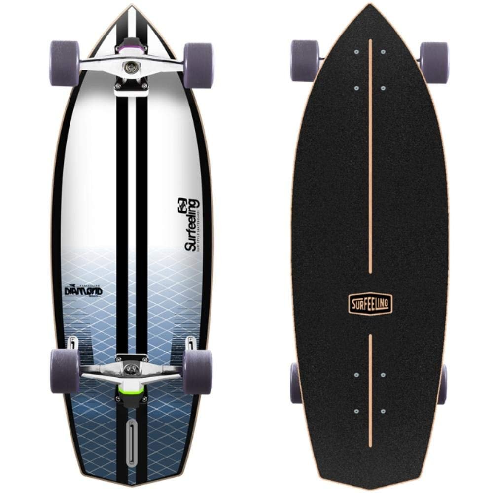 Surfeeling USA The Diamond Surf Style Skateboard - Dark Blue