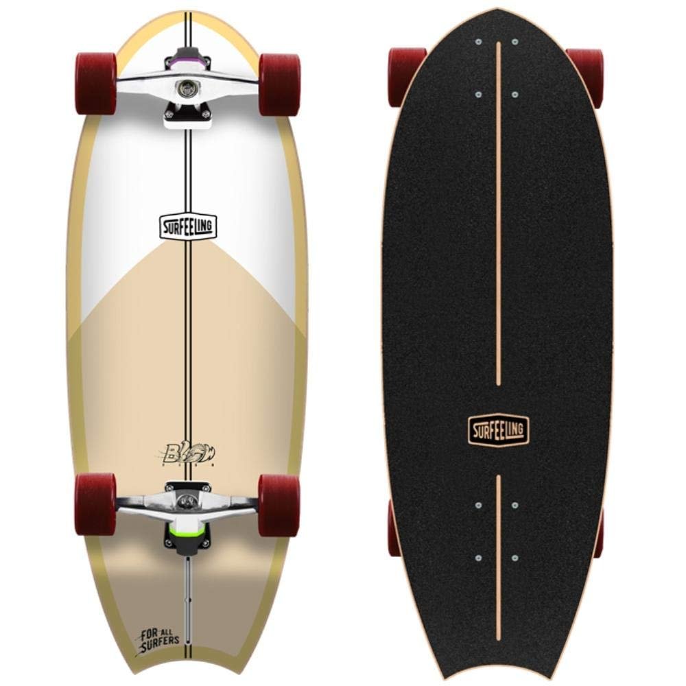 Surfeeling USA Blowfish Surf Style Skateboard - Yellow