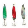 Crocodile Spoon Fishing Lures 3oz, 12 Pcs in 3 Colors with Hooks, for Saltwater & Freshwater Casting & Trolling, Includes Heavy-Duty Hook Setup view 1