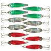 Crocodile Spoon Fishing Lures 3oz, 12 Pcs in 3 Colors with Hooks, for Saltwater & Freshwater Casting & Trolling, Includes Heavy-Duty Hook Setup view 2