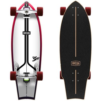 Surfeeling USA Snap Surf Style Skateboard - Red