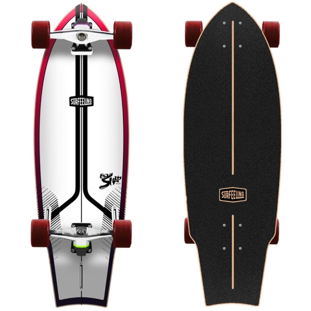 Surfeeling USA Snap Surf Style Skateboard - Red