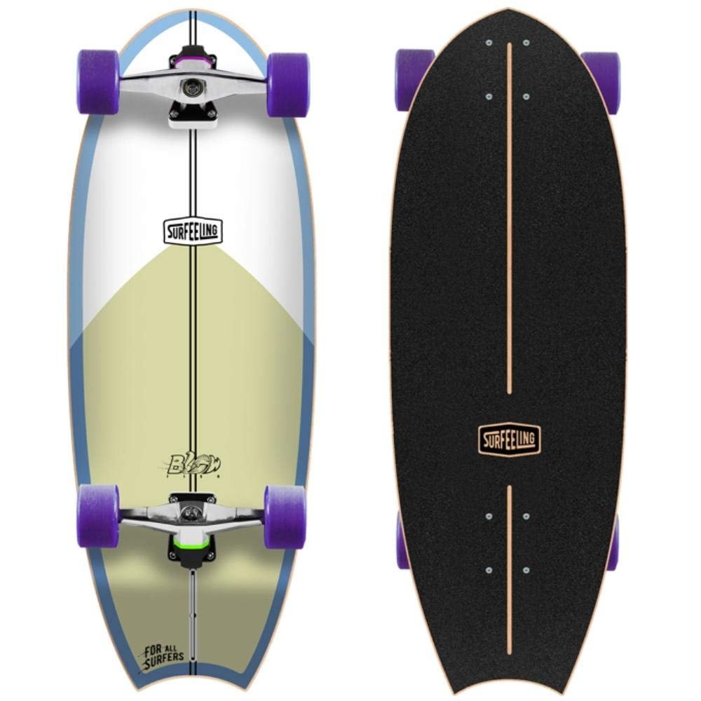 Surfeeling USA Blowfish Surf Style Skateboard - Blue