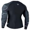 ADOREISM Quick-Dry Men's Long Sleeve Rash Guard UPF 50+ Compression Swim Shirt (Lined Cobra, 3XL) view 2
