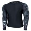 ADOREISM Quick-Dry Men's Long Sleeve Rash Guard UPF 50+ Compression Swim Shirt (Lined Cobra, 2XL) view 1