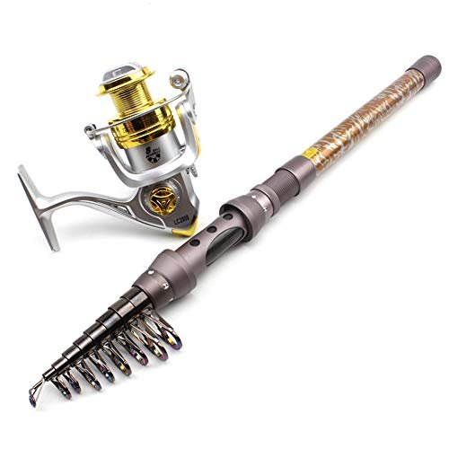 1.8M 2.1M 2.4M 2.7M 3.0M 3.3M 3.6M Portable Telescopic Fishing Rod Carbon Fiber Fishing Pole Travel Sea Fishing Spinning Rod (1.8 m)