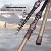 1.8M 2.1M 2.4M 2.7M 3.0M 3.3M 3.6M Portable Telescopic Fishing Rod Carbon Fiber Fishing Pole Travel Sea Fishing Spinning Rod (1.8 m) view 2