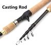 1.8m-2.7m Spinning Casting Rods Wooden Handle Carbon Fishing Rod Bass Fishing Tackle Lure Rods Telescopic Fishing Pole (Casting Rod 2.4m) view 1