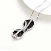 constantlife Cremation Memorial Necklace Ashes Jewelry Stainless Steel Sunglasses Design Pendant Urn Keepsake (Black) view 4