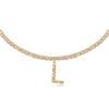 LecAit Tiny Gold Initial L Necklace Tennis Chain 14K Gold Filled Handmade Dainty Personalized Letter Choker Necklace Gift for Women Necklace Jewelry view 1