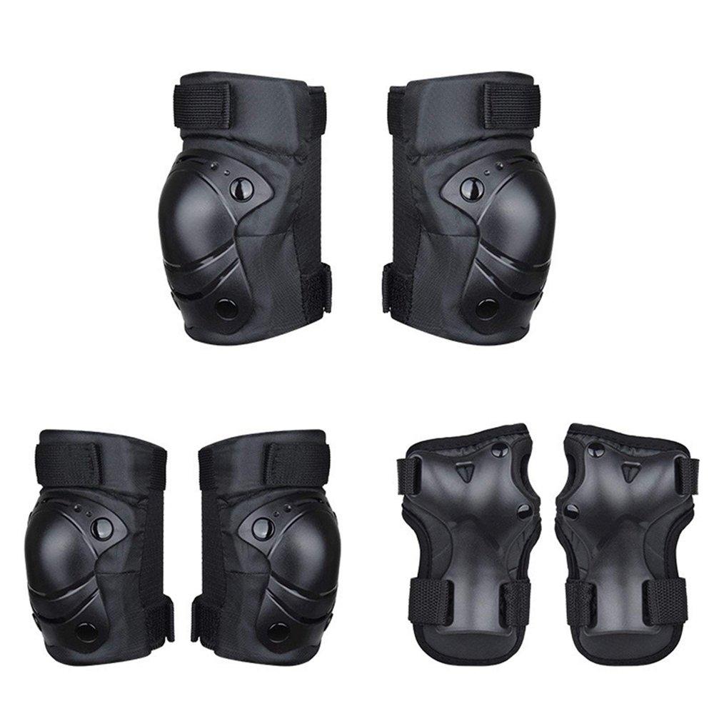 Skyscraper 6pcs Child Protective Gear Knee and Elbow Pads Wrist Guards Black QL-01(L)