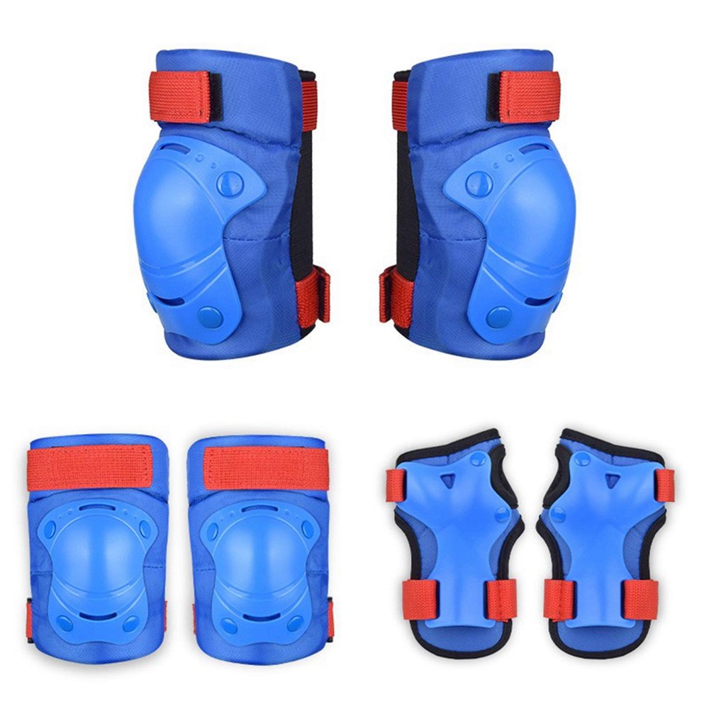 Skyscraper 6pcs Kids Protective Gear Knee and Elbow Pads Wrist Guards Blue QL-37(S)