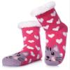 TRUEHAN Kids Girls Boys Slipper Socks Soft Thick Cozy Fuzzy Animal Anti-Slip Winter Thermal Christmas Socks Indoor (Animal Cat 04, 8-12 Years) view 1