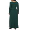 LILBETTER Women's Solid Long Maxi Casual Dress Deep V Neck Long Sleeve with Pockets Basic Dresses(Dark Green X-Large) view 4