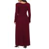 LILBETTER Women Long Sleeve Loose Plain Maxi Dresses Casual Long Dresses with Pockets(Wine Red X-Large) view 4