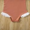 Toddler Kid Baby Girls One-Piece Swimsuit Halter Sleeveless Swimwear Ruffled Floral Beachwear Bathing Suit 1-6T (Dark Orange, 5-6Y) view 4
