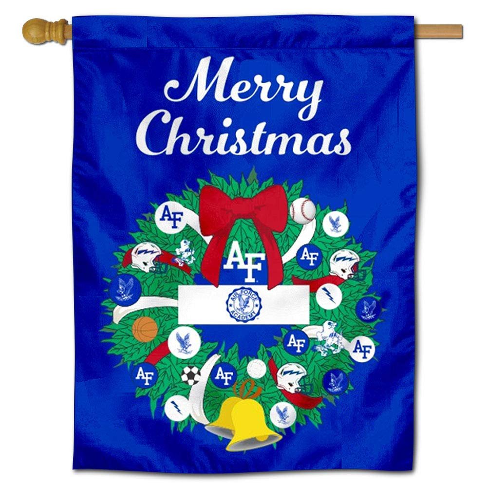 Air Force Falcons Happy Holidays Christmas Banner Flag