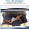 WSJYP Air Mattress, Thickened Flocking Travel Mattress, Camping Air Bed, SUV Rear Seat Car Mattress, with Air Pump,red view 3