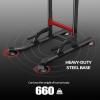Power Tower Adjustable Height Pull Up Dip Station Multi-Function Home Strength Training Fitness Workout Station for Home Gym (K) view 3