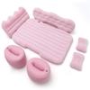 WSJYP Air Mattress, Thickened Flocking Travel Mattress, Camping Air Bed, SUV Rear Seat Car Mattress, with Air Pump,Pink view 2