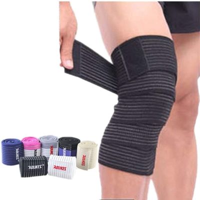 Runworld (1 Pair) Elastic Breathable Knee Brace Compression Bandage Wraps Pain Relief Straps Support Wraps Sleeve for Men Women Cross Training WODs,Gym Workout,Fitness & Powerlifting (Black#1)