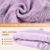 JANGANNSA Winter Warm Knitted Baby Hat for Girls Cotton Lined Infant Toddler Hat Autumn Cute Bow Classic Girls Beanie 0-6Y (Purple, L) view 4