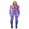 URVIP Women Halloween Skeleton Costume Stretch Skinny Catsuit Jumpsuit Bodysuit BAX-138 S view 1