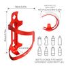 Chooee Bike Water Bottle Holder Aluminum, Bicycle Water Bottle Cage for Road Bikes Mountain Bikes Red 2-Pack view 2