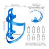 Chooee Bike Water Bottle Holder Aluminum, Bicycle Water Bottle Cage for Road Bikes Mountain Bikes Blue 2-Pack view 2