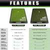 CHAMPKEY Premium Synthetic Turf Golf Hitting Mat | Heavy Duty Rubber Base Golf Practice Mat | Come with 1 Rubber Tee and 9 Plastic Tees (8.5" x 17", LITE Version) view 2