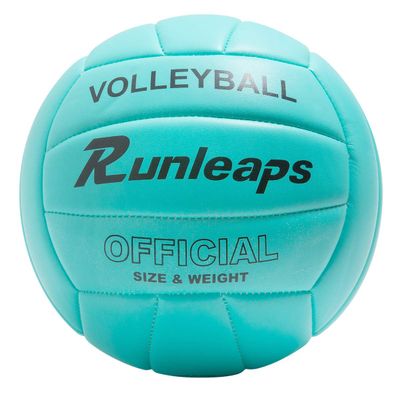 Runleaps Volleyball, Waterproof Indoor Outdoor Volleyball for Beach Game Gym Training (Official Size 5, Blue)