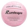 Runleaps Volleyball, Waterproof Indoor Outdoor Volleyball for Beach Game Gym Training (Official Size 5, Pink) view 1