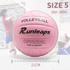 Runleaps Volleyball, Waterproof Indoor Outdoor Volleyball for Beach Game Gym Training (Official Size 5, Pink) view 4