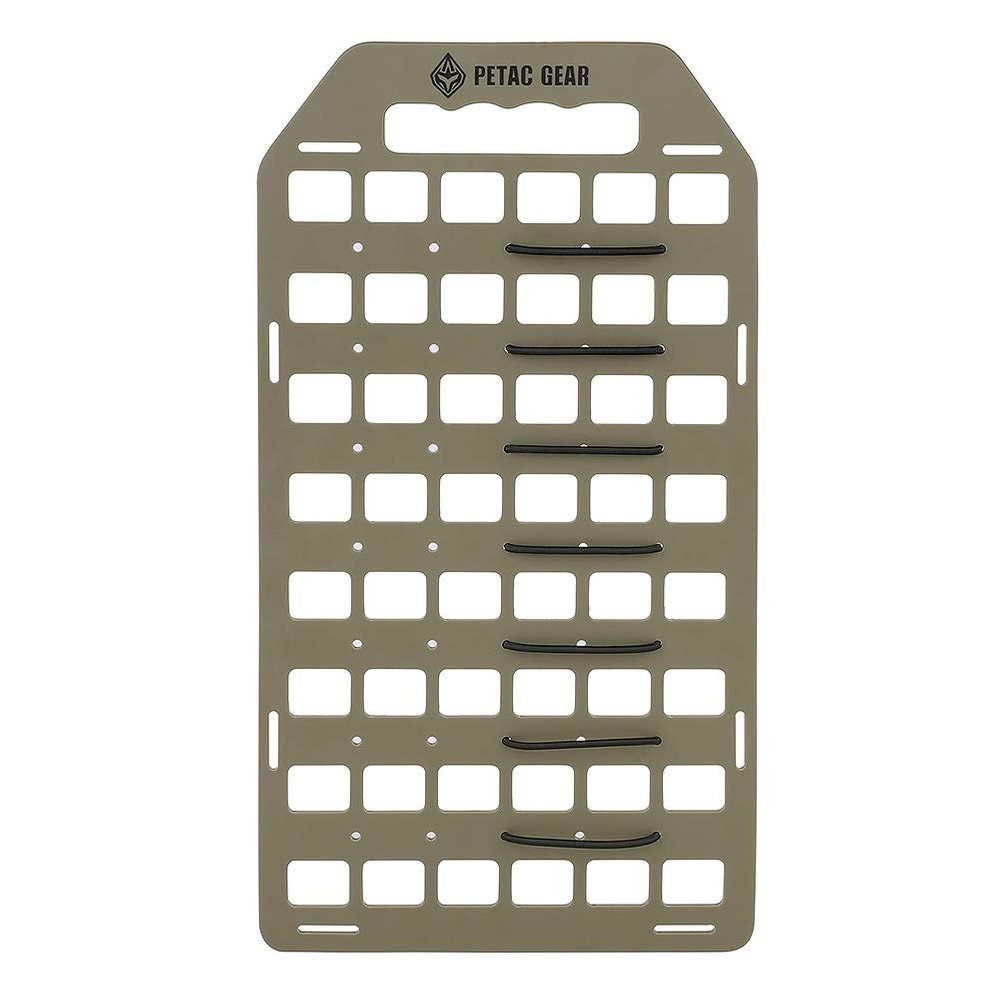 PETAC GEAR Rigid Insert MOLLE Panel Portable Gear Organizer with Carry Handle Backpack Bag Tactical Equipment Storage Pouches Holsters Holder Gun Rack Mount