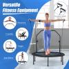 Goplus 40 Folding Fitness Trampoline w/ 2 Resistance Bands view 4