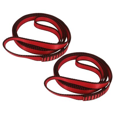 FOSER 18mm Nylon Climbing Sling Runner, 23KN Nylon Rope,Apply to Rock Climbing, Mountaineering, Hiking, Downhill, Emergency Equipment, etc (Red(2pcs), 120cm/48inch)