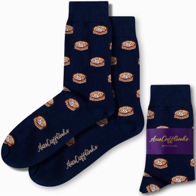 AUSCUFFLINKS Dumpling Gift For Husband Jiaozi Chinese Food Socks for Him | Steamed Fried Dumplings Sock | Present for Work Colleague | Bday Gift for Guys (Dumplings)