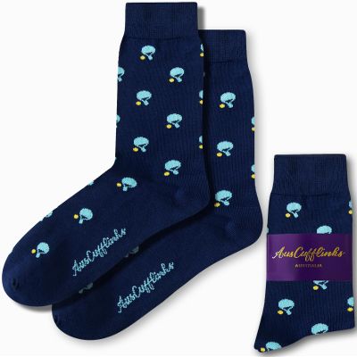 AUSCUFFLINKS Table Tennis Fan Socks for Men | Pickleball Sock for Him | Pickle Ball Ping Pong Sports Coach | Bday Present for Guys (PickleBall Table Tennis)