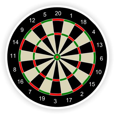 1x Dart Board Trendy Funny Cool Vinyl Waterproof Sticker - 15cm / 5.9inches