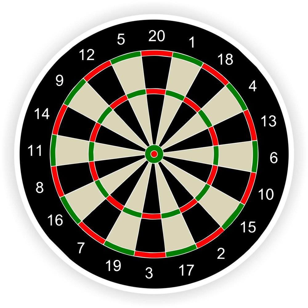 1x Dart Board Trendy Funny Cool Vinyl Waterproof Sticker - 15cm / 5.9inches