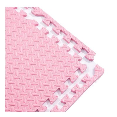 ALGFree EVA Foam Interlocking Tiles, Floor Mats Kids Play Mats Exercise Puzzle Mats Gym Mats with Borders, 1.2cm Thick, 30X30CM, 60X60CM (Color : Pink, Size : 60x60x1.2cm-16pcs)