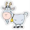 1x Goat Cool Trendy Funny Cool Vinyl Waterproof Sticker - 5cm / 2inches view 1