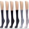 Cuddl Duds Womens 6 Pack Supersoft Warm Crew Socks (Ladies Shoe Size 4-10, Black Basic) view 1