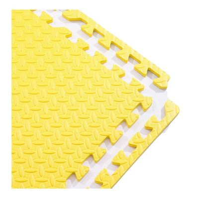 ALGFree EVA Foam Interlocking Tiles, Floor Mats Kids Play Mats Exercise Puzzle Mats Gym Mats with Borders, 1.2cm Thick, 30X30CM, 60X60CM (Color : Yellow, Size : 30x30x1.2cm-36pcs)