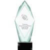13" Jade Epic Football Crystal Award, Custom Engraved Football Trophy, Engraving Included, Prime view 1
